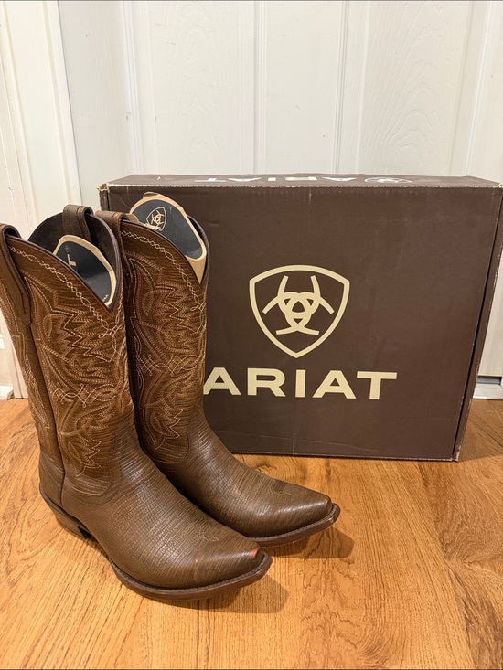 Ariat Shoes - Ariat Alamar Chocolate Lizard Print Western Cowboy Boots 9B